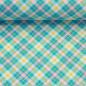 Preview: Baumwoll Druck Karo Türkis/Rosa von Happy Easter by Swafing 